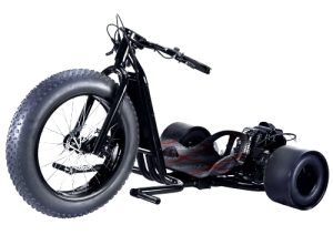 49cc Drift Master gas drift trike with tubular steel frame.