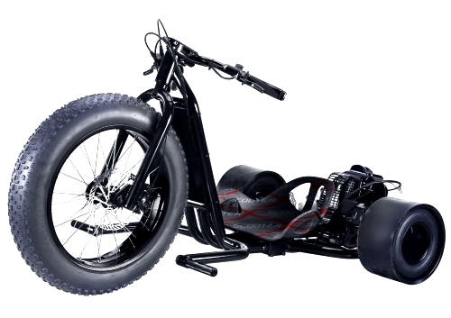 49cc Drift Master gas drift trike with tubular steel frame.
